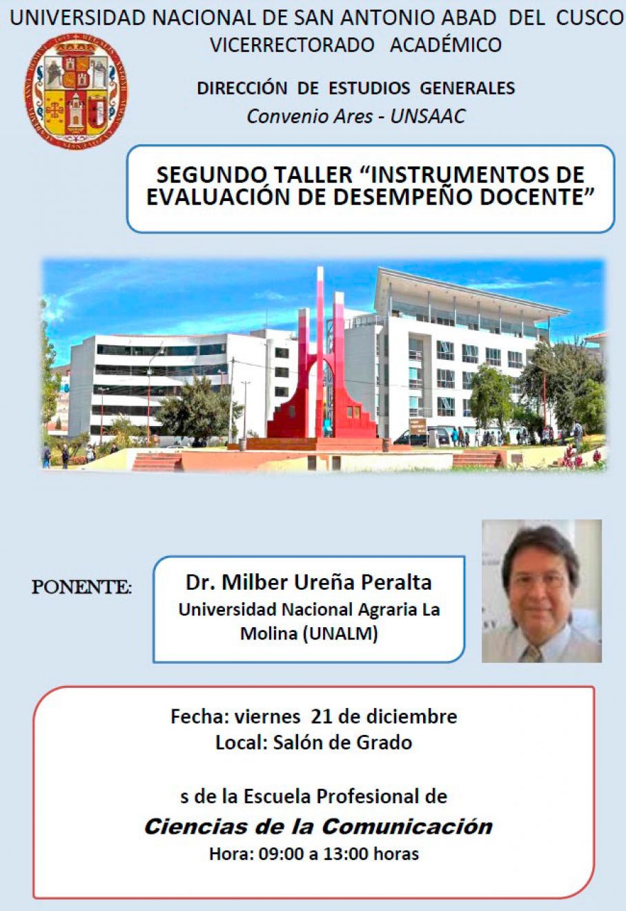 TALLER “INSTRUMENTOS DE EVALUACIÓN DE DESEMPEÑO DOCENTE”