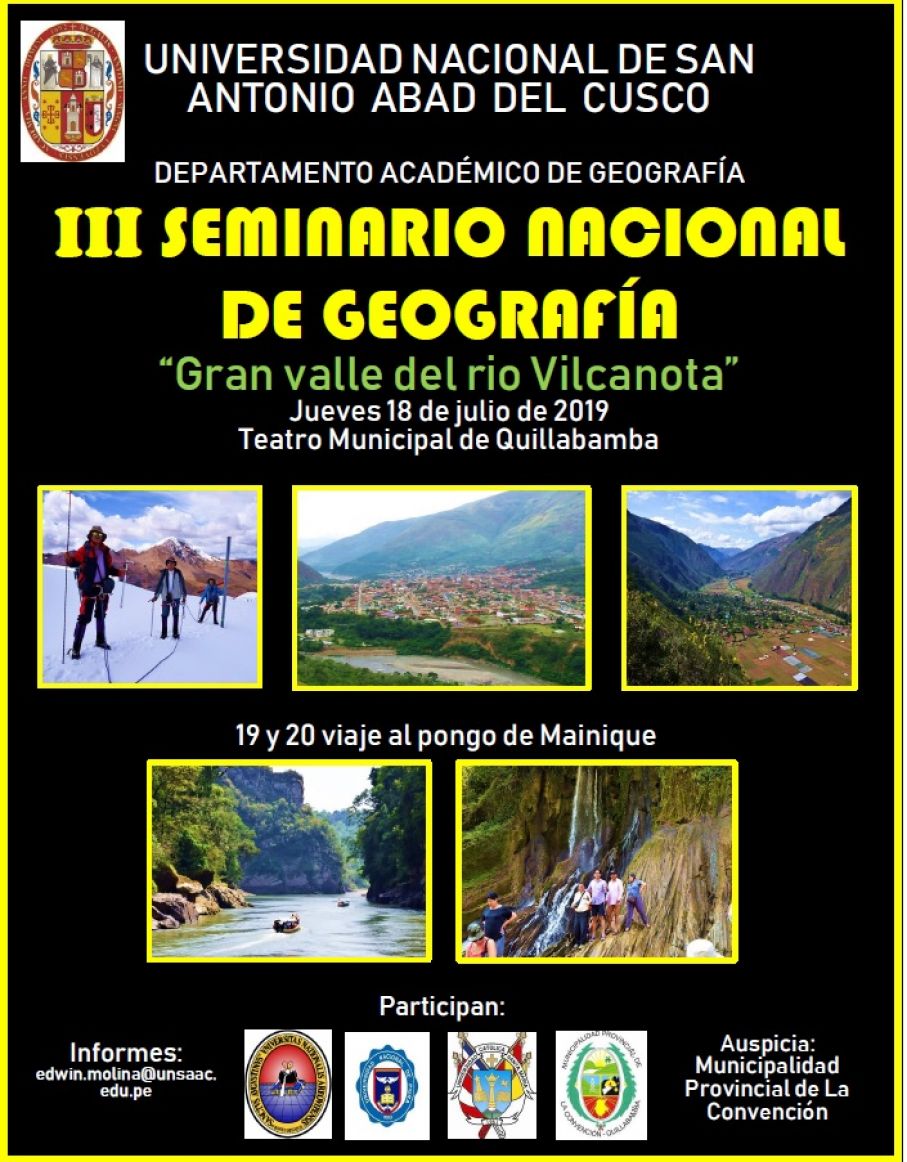 III SEMINARIO NACIONAL DE GEOGRAFIA