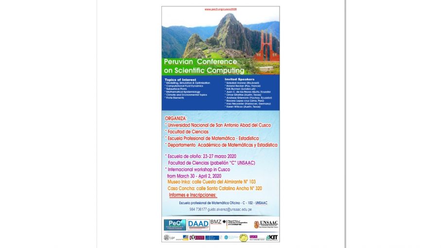 PERUVIAN CONFERENCE ON SCIENTIFIC COMPUTING