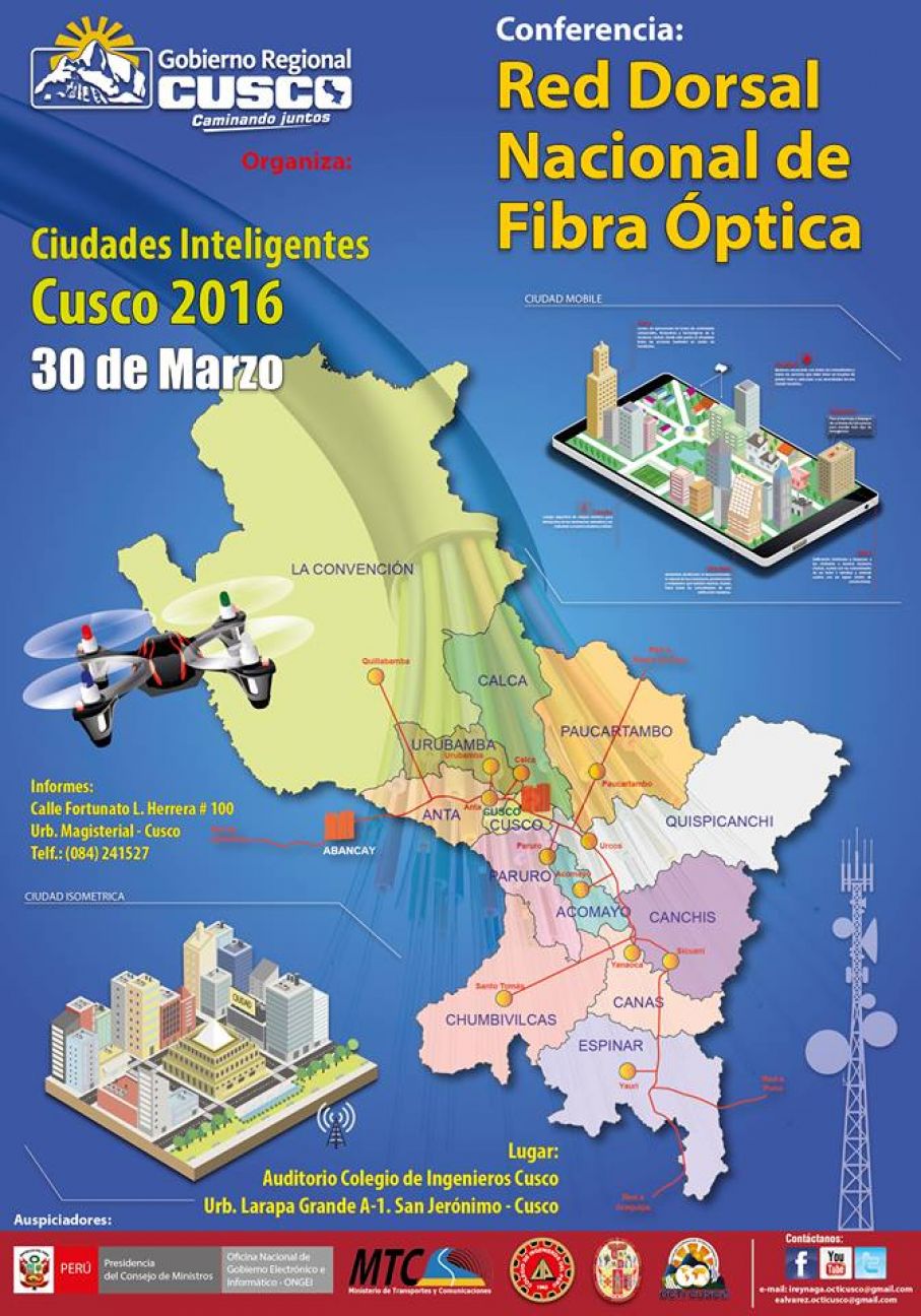 &quot;RED DORSAL NACIONAL DE FIBRA OPTICA-CIUDADES INTELIGENTES- CUSCO 2016&quot;.