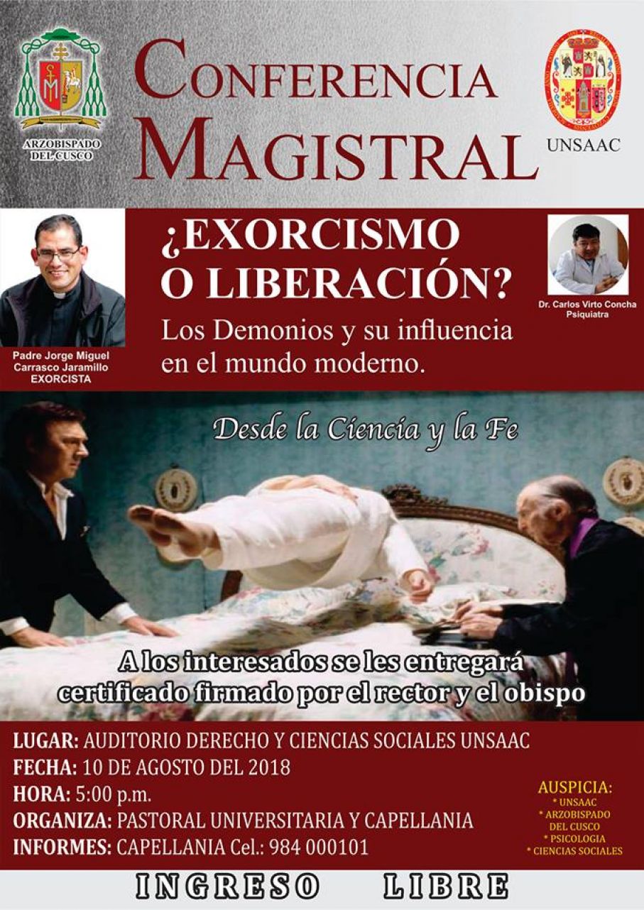 Conferencia Magistral sobre ¿Exorcismo o liberación?