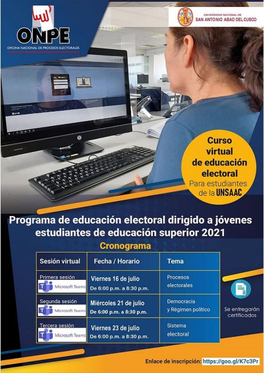 &quot;PROGRAMA DE EDUCACIÓN ELECTORAL PARA JÓVENES ESTUDIANTES DE EDUCACIÓN SUPERIOR 2021&quot;