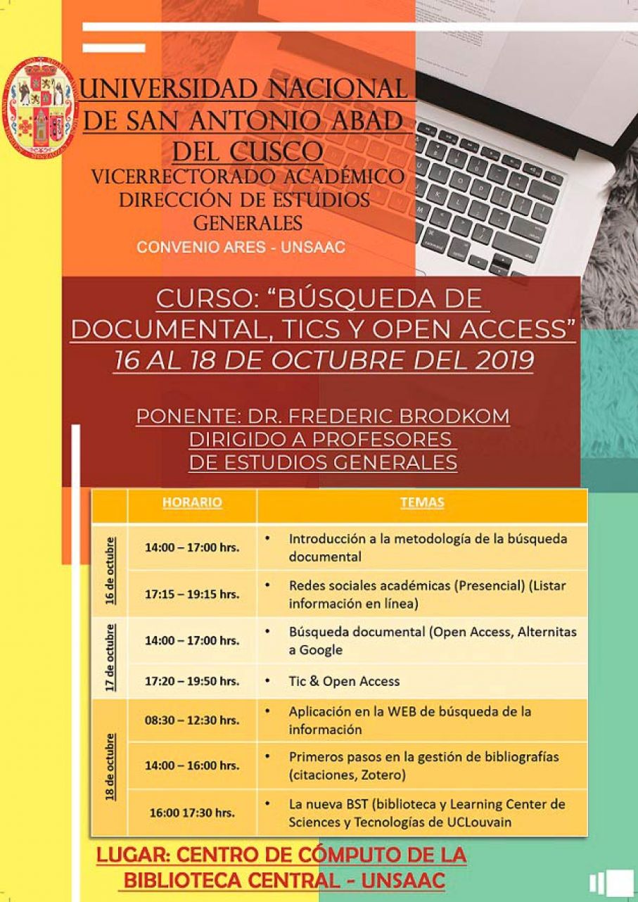 CURSO: BÚSQUEDA DE DOCUMENTAL, TICS Y OPEN ACCESS