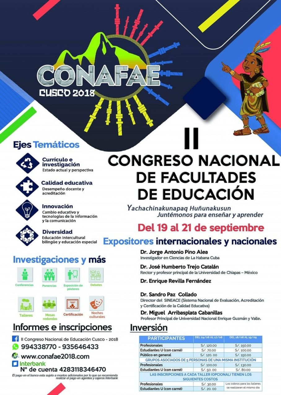 II CONGRESO NACIONAL DE FACULTADES DE EDUCACIÓN